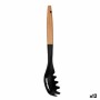 Pasta Spoon Kinvara Black Natural Wood Plastic 6 x 33,5 x 6 cm 6 x 33,5 cm (12 Units)