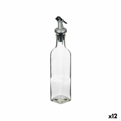 Cruet Vivalto Transparent Glass Silicone Steel polypropylene Plastic 250 ml 5 x 24,5 x 5 cm (12 Units)