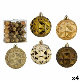 Set of Christmas balls Krist+ Green Golden PVC 7 cm (4 Units)