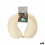 Neck Pillow Blue Black Beige Grey 31 x 10,5 x 27,4 cm (4 Units)