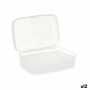 Boîte à compartiments Kinvara Blanc Transparent Plastique (12 Unités)