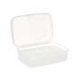 Boîte à compartiments Kinvara Blanc Transparent Plastique (12 Unités)