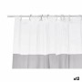Shower Curtain Berilo Grey Transparent Plastic PEVA 180 x 180 cm 16 x 28,5 x 4 cm (12 Units)