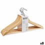 Set of Clothes Hangers Kipit Brown Wood Metal 44,5 x 1,2 x 23 cm 43,5 x 23 x 10 cm 44,5 x 23 x 10 cm (8 Units)