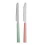 Knife Set Kinvara Green Pink Silver Stainless steel Plastic 9 x 28,3 x 3 cm (12 Units)