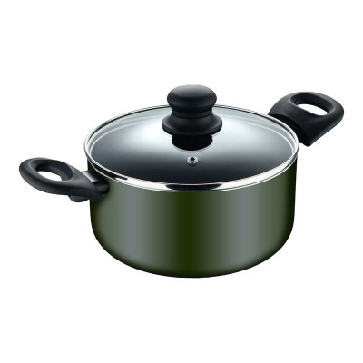 Casserole avec Couvercle San Ignacio experto Noir Vert Transparent Ø 24 cm