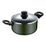 Casserole avec Couvercle San Ignacio experto Noir Vert Transparent Ø 24 cm