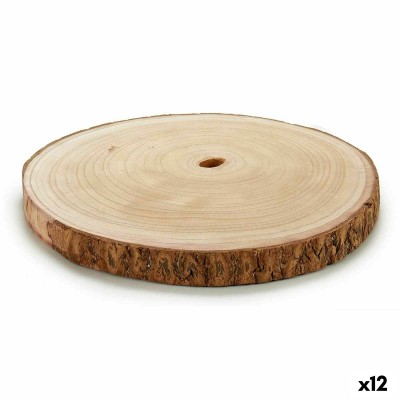 Decorative Log Gift Decor Brown 30 x 2 x 30 cm (12 Units)