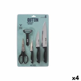 Ensemble de Couteaux Quttin Nero Noir 5 Pièces (4 Unités)