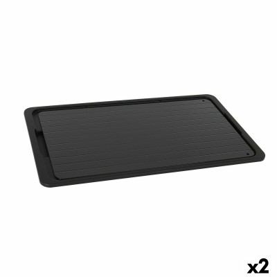 Quick Defrosting Plate Percutti   Black 39 x 23 cm Defrost function (2 Units)