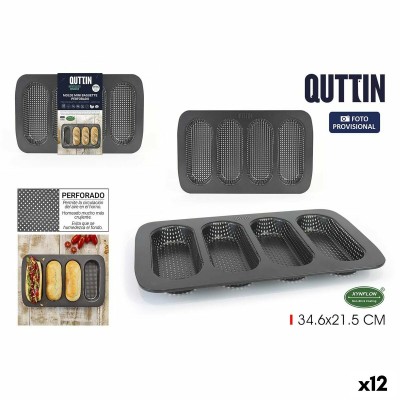 Baguette Mould Quttin Baguette 34,6 x 21,5 x 3 cm (12 Units)