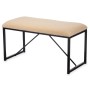Banc Gift Decor Beige Métal Tissu 81 x 42 x 38 cm