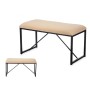 Banc Gift Decor Beige Métal Tissu 81 x 42 x 38 cm