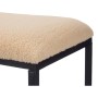 Banc Gift Decor Beige Métal Tissu 81 x 42 x 38 cm