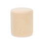 Pouf Gift Decor Beige Tissu Bois MDF