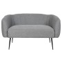 Canapé DKD Home Decor Noir Gris Mousse Bois Métal Velours Scandi 129 x 75 x 73 cm
