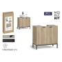 meuble bas pour lavabo MobleKit Marron Noir Bois Métal 60 x 30 x 60 cm