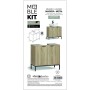meuble bas pour lavabo MobleKit Marron Noir Bois Métal 60 x 30 x 60 cm