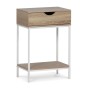 Meuble d'Appoint MobleKit Blanc Marron 45 x 30 x 68 cm Bois Métal