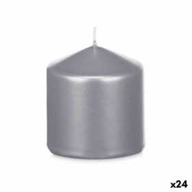 Bougie Acorde Argenté 7 x 7,5 x 7 cm (24 Unités)