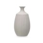 Vase Gift Decor Grey Ceramic Stripes 21 x 39 x 21 cm (2 Units)