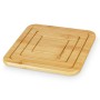 Table Mat Kinvara Natural Bamboo Squared 19 x 1 x 19 cm 18,7 x 1 x 18,7 cm (24 Units)