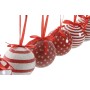 Christmas Baubles Home ESPRIT White Red PVC (14 Pieces)
