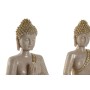 Figurine Décorative Home ESPRIT Crème Doré Buda Oriental 23 x 12 x 28 cm (2 Unités)
