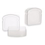 Sandwich Box Leknes Transparent polypropylene Plastic 410 ml (24 Units)