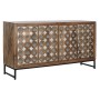 Sideboard Home ESPRIT Brown Black Silver Natural Mango wood Mirror 150 x 38 x 80 cm