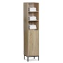 Bathroom Shelves MobleKit Brown 30 x 30 x 160 cm Wood Metal