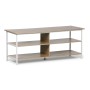 Meuble d'Appoint MobleKit Blanc Marron 110 x 40 x 45 cm Bois Métal