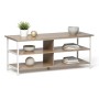 Meuble d'Appoint MobleKit Blanc Marron 110 x 40 x 45 cm Bois Métal