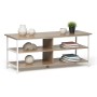 Meuble d'Appoint MobleKit Blanc Marron 110 x 40 x 45 cm Bois Métal
