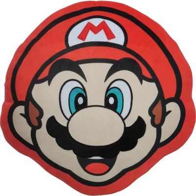 Cushion Mario Bros 41 x 3 x 41 cm Blue White Brown Black Red Beige Polyester Face