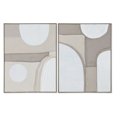 Painting Home ESPRIT Jute polystyrene 62 x 3,8 x 82 cm (2 Units)