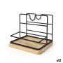 Organisateur polyvalent My Bar Marron Noir Bois Métal 15 x 13 x 14 cm (12 Unités)
