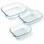 Set of Oven Dishes Pyrex Transparent 3 Pieces
