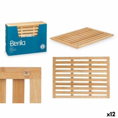 Bath rug Berilo Natural Bamboo 62 x 2 x 45 cm 45 x 62 x 62 cm (12 Units)