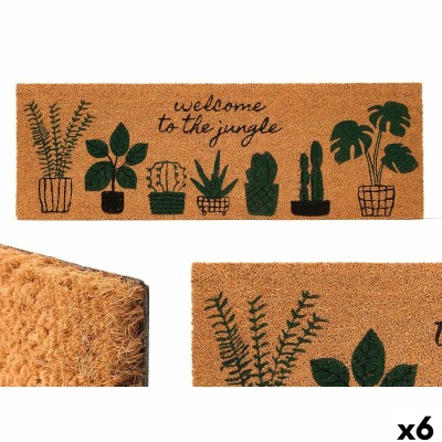Doormat Gift Decor Jungle Natural PVC Coconut Fibre 120 x 1 x 40 cm 40 x 10 x 120 cm (6 Units)