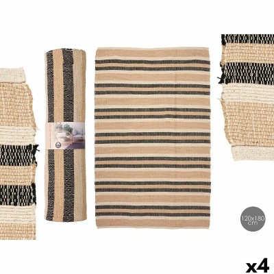 Carpet Gift Decor White Brown Black 120 x 180 cm 61 x 13 x 16 cm (4 Units)