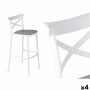 Stool Gift Decor White Grey polypropylene Rattan 41 x 103 x 52,5 cm (4 Units)