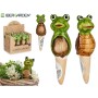 Decorative Garden Figure Ibergarden Brown Green Ceramic 4,5 x 16,5 x 4,5 cm (12 Units)