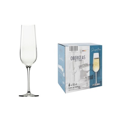 Champagne glass Inde Sensation Ø 5 cm 220 ml 6 Pieces