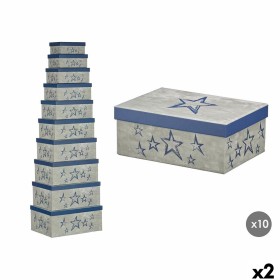 Boîte Décorative Pincello Bleu Carton (2 Unités)