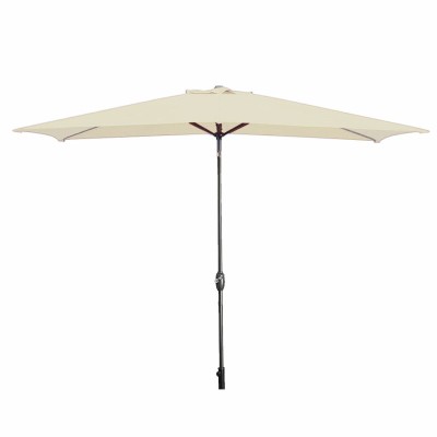 Marbueno Parasol Acier 8 Brins 200x300 cm Polyester Beige Jardin, Piscine, Terrasse