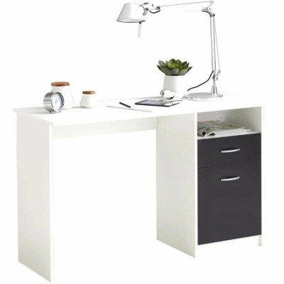 Desk FMD JACKSON  White Black 123 x 76,5 x 50 cm Wood