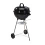 Coal Barbecue with Wheels Black 47 x 90 cm Circular