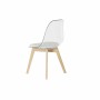 Chaise de Salle à Manger DKD Home Decor Blanc Bois Polycarbonate (Reconditionné A)