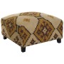 Footrest Home ESPRIT Beige Mustard 80 x 80 x 44 cm